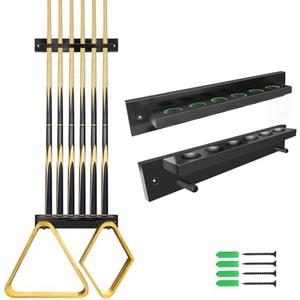 MoyanSuper Pool Cue Rack Wall Mounted Rack Billiard Cue Wall Rack Cue Rest Cue Stick Holder for Pool Cue Set