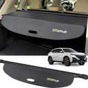 Cargo Cover for Nissan Rogue S SV SL Platinum 2021 2022 2023 2024 2025 2026, Retractable Rear Trunk Cover Luggage Shield Security, Rogue Accessories (Carbon Fiber Leather)