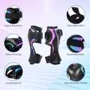 Skateboard Pads for Kids,Elbow Pads and Wrist Guards Protective Gear,Strong Double Straps&Adjustable Easy-Fix Clips for Skateboarding,Rollerblading,Scooters,Bicycle, Medium