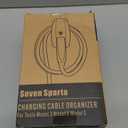 SEVEN SPARTA Charging Cable Holder with Chassis Bracket Compatible with J1772 EVs Charger Cable Organizer Car Accessories Wall Connector, Patent Approved (Black for J1772 EVs) 