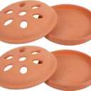 2pcs Coil Burner Retro Design Portable Holder with Venting for Home Outdoor Use Easy to Clean Coil Stand for Patios Decks Campsites (15x14.5cm)