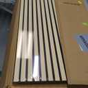 Wood Slat Wall Panels, 2 Pack Acoustic Panels 46.46"  23.82", 3D Fluted Sound Absorbing Wall Panel for Home & Office Decor, Noise Reducing Interior Wall Treatment(Ash)