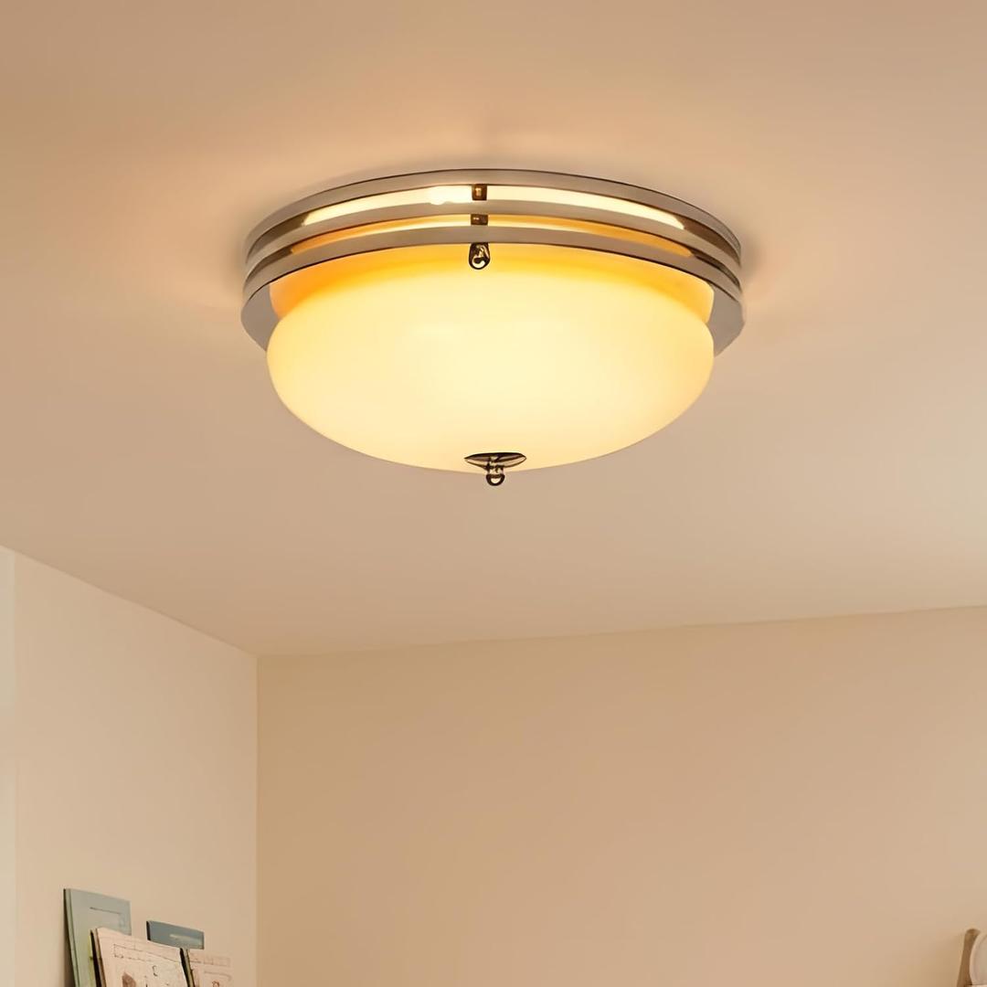 Mid Century Glass Ceiling Light Fixtures, Round Ceiling Lamp