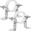 2 Pack 3 Inch Pipe Chimney Adjustable Wall Strap Pipe Bracket Clamp Pipe Strap