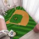 Baseball Rug, Non Slip Sports Rug, Fun Area Rugs, Soft Large Floor Carpets Mats for Home Living Room Bedroom Decor - Baseballs Lovers Gift 3x5 FT (Baseball)