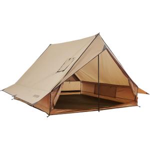 VEVOR Hot Tent, Camping Tipi Hot Tents with Stove Jack, Portable Winter Camping Tents with Snow Skirt, Easy Setup, Waterproof 4 Season Shelter Tents for Fishing Backpacking, 98.43"L x 78.74"W x 59.06"H