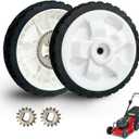 2 Pack 8" Wheel Assebmly 137-4835 119-3822 and 2 Pack 131-5399 (15T) Pinion Gear Compatible with Toro 55cm 22in Recycler Lawn Mowers 20332 20333 20334 20337 20372 20373 20374 20955 20958 21762