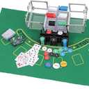 JolliLudo Texas Holdem Poker Chip Set Includes 200 Poker Chips 1 Holder 2 Card Decks 1 Mat 1 Tin Storage Box Blackjack Fun Game Night Supplies Gift for Christmas