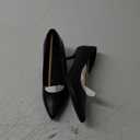mysoft Kitten Heels for Women Low Heel Pumps 2 Inch Closed Toe Wedding Dress Shoes, 8 