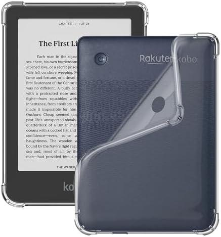 Tiorecime Case for 6" Kobo Clara Colour/BW/2E eReader, Lightweight Anti-Scratch Shockproof Soft TPU Back Clear Cover Compatible With Kobo Clara Colour(N367)/BW(N365)/2E(N506)