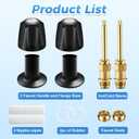 2 Piece Bathtub Shower Knob Replacement Kit for Price Pfister Verve and Windsor Tub/Shower Faucet Handle, Remodel/Rebuild Trim Kit with Hot & Cold Shower Knobs, Matte Black(Matte Black)