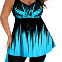 Arolina Plus Size Swimsuit for Women Two Piece Modest Tankini Full Coverage Tummy Control Bathing Suits with Shorts, 16W