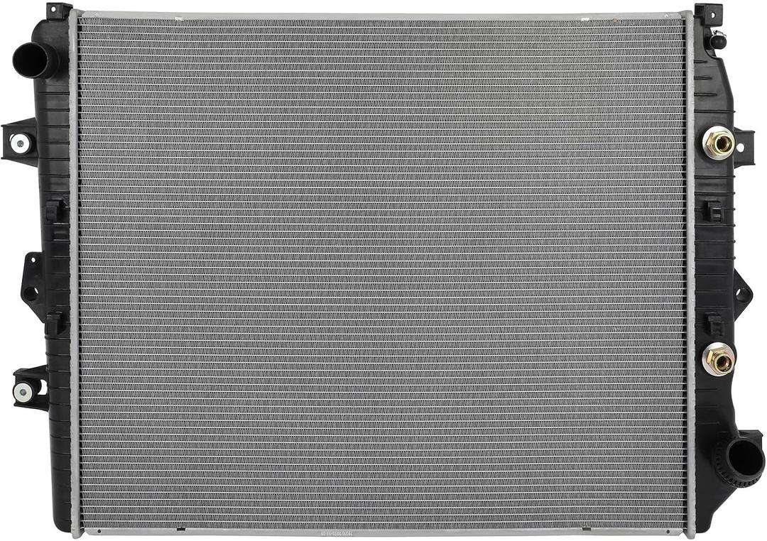 SCITOO Engine Coolant Radiator Assembly for Chevy Silverado 2500 HD, Silverado 3500 HD & for GMC Sierra 2500 HD, Sierra 3500 HD, 2011-2016 V8 6.6L, Replace 13244