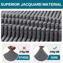Turquoize Stretch Armrest Covers for Chairs and Sofas Couch Arm Covers for Sofa Spandex Jacquard Armrest Cover Anti-Slip Furniture Protector Washable Armchair Slipcovers for Recliner Set of 2, Gray