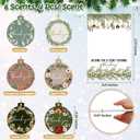 2 x 24 Sets Christmas Employee Appreciation Gifts Bulk Scented Christmas Hanging Ornaments with Card Bag Inspirational Thank You Gifts Bulk for Coworkers Staff Xmas Tree (Thank You)