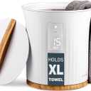 Live Fine Towel Warmer | Bucket Style Luxury Heater with LED Display, Adjustable Timer, Auto Shut-Off | Fits 40 x 70 Oversized Towel (White)