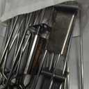 13inch 12(packs) Double Fork Flat Stainless Steel BBQ Skewers with Push Bar, Reusable Skewers for Grilling Kabob Skewer for Meat, Vegetable, BBQ Accessories