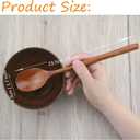 ADLORYEA Wooden Spoons, 6 Pieces 9 Inch Wood Soup Spoons for Eating Mixing Stirring, Wood Spoon with Japanese Style Kitchen Utensil