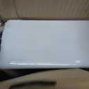 White Wall Mounted Ceramic Bathroom Sink, 14" x 7" Floating Vessel Sink, 14''x7'' Left