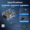 DAIERTEK Starlink Gen 3 12V Cigarette Lighter Adapter, 10V-36V Input 57V 4.5A Output, 18AWG Starlink Standard Car Charger, Waterproof Portable High Efficiency Stable Starlink DC Power Supply