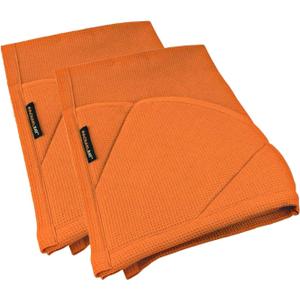 Rachael Ray Kitchen Towel, Oven Glove Moppine - 2-in-1 Ultra Absorbent Kitchen Towels with Heat Resistant Padded Pockets Like Pot Holders and Oven Mitts to Handle Hot Cookware - Burnt Orange, 2 Pack