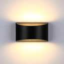 Lightess LED Wall Sconce Light Indoor Dimmable Wall Lights Modern 12W Hallway Wall Lighting for Living Room Bedroom Stair, Warm White