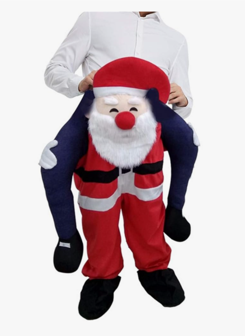 Santa Claus Shoulder Carry Christmas Costume Ride On Me Mascot Fancy Party Dress Adult
One Size