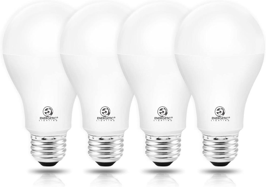 Energetic LED Bulbs 150 Watt Equivalent, 2600LM Super Bright Light Bulbs, Daylight 5000K, Dimmable A21 LED Bulb, E26 Standard Base, UL Listed, Damp Rated, 4 Pack