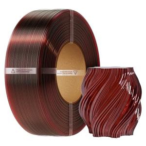Creality PETG Filament Refill 1.75mm 1KG, No-Spool for Bambu Lab Reusable Spools, 3D Printer Filament High Precision ±0.02mm, Odorless & Moistureproof, Transparent Red