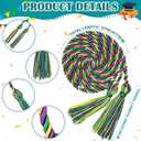 Riakrum 24 Pieces Graduation Cords Bulk 2026 Graduation Polyester Yarn Honor Cords 67 Inch Braided Honor Ropes with Tassels for College Students (Purple,Yellow and Green)