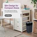 Garbage Can with Swing Top-Split Lid, 2 Pack | Small Trash Can with Lid | Durable Plastic | Slim & Sturdy Trash Bin | Fingerprint Resistant | 2.5 Gallon / 10.5 qt / 10 L  Grey/Black | Superio