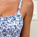 Floerns Women's One Piece Swimsuits Floral Ruched Bust Tummy Control Bathing Suit (L)