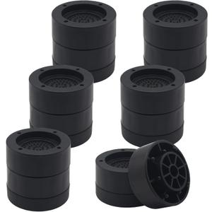 Furniture Risers Black Bed Risers 2 inch (Set of 6), Heavy Duty Bed Lifts Risers for Table, Sofa, Couch, Desk, Adjustable Bed Frame Risers Supports Up to 3,300 Lbs