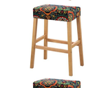Stool Covers Rectangular Set of 3, Stretch Printed Vanity Stool Covers Washable Saddle Bar Stool Slipcover Bench Seat Protector with Elastic Bands Pattern of 1