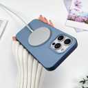 OOK Magnetic for iPhone 16 Pro Max Case, Compatible with MagSafe Silicone Camera Lens Protection Shockproof Protective Slim Phone Case for 6.9inch, Blue