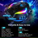 Fachixy FC-100 Wireless Gaming Headset for PS5, PS4, Switch - Gaming Headphones with Lossless Audio & 50Hrs Battery Life - Gamer Headset with Microphone for Mac, Laptop, Mobile