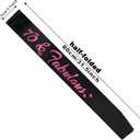 2 x 70 & Fabulous Birthday Sash, 70th Birthday Gifts idea for women, Funny 70th Birthday Party Suppiles, Black+ Pink(70 & Fabulous)