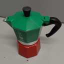 Bialetti - Moka Express Italia Collection: Iconic Stovetop Espresso Maker, Makes Real Italian Coffee, Moka Pot 3 Cups (4.3 Oz - 130 Ml), Aluminium, Colored in Red Green Silver