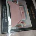 Juicy Couture Lotus Pink Crinkle Velvet King Comforter Set - 3 Piece Luxury Bedding Ensemble