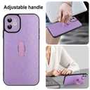 MOWIME Compatible with iPhone Air Case with Finger Strap, Cheetah Print Shockproof Soft TPU Protective Cover for Women Girls, Slim Anti Scratch Case for iPhone Air 6.5 Inch, Purple