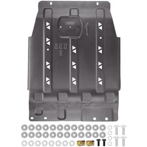 Transmission Skid Plate Compatible with 2015-2022 Ford F150 4WD 2.7L EcoBoost, 3.3L, 3.5L EcoBoost, Steel Under Guard Splash Shield with Install Accessories