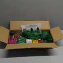 PREXTEX 23-Inch DIY Mini Christmas Tree with Lights - Small Christmas Decorations Table Top Xmas Tree with Multicolor LED String Lights, Star Topper, Hanging Ornaments and Gift Boxes for Holiday Decor (Dark Green)