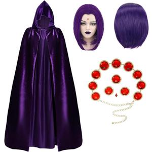 Women's Anime Cosplay Costume for Halloween Dress Up, Themed Parties (51inch, Purple) Women's Anime Cosplay Costume for Halloween Dress Up, Themed Parties (51inch, Purple)