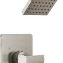 Delta Velum 14 Series Shower Faucet Set, Brushed Nickel Shower Head and Handle Set, Valve Trim Kit, Stainless T14237-SS (Valve Not Included)