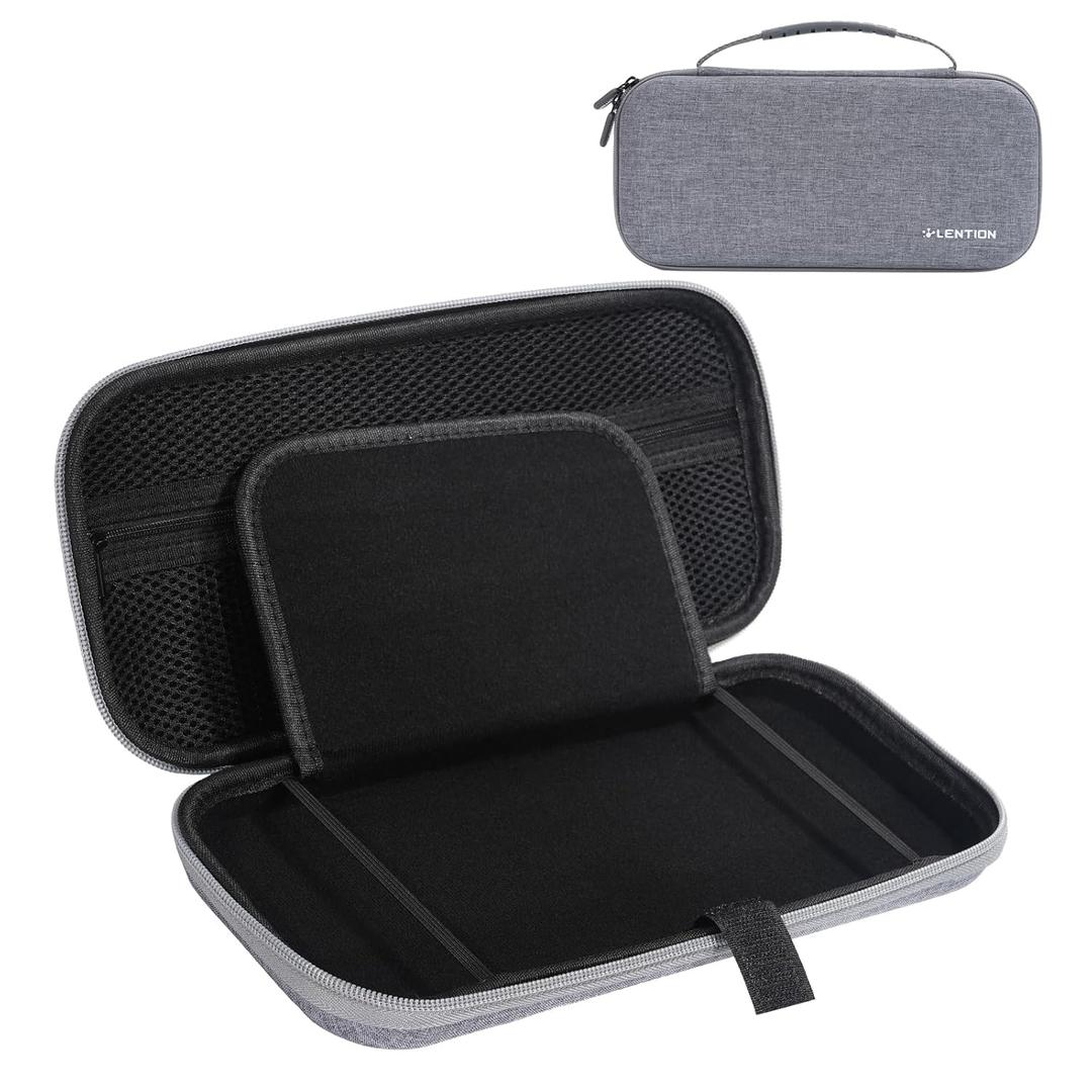 LENTION Carrying Case for Nintendo Switch 2(2025) with Handle, Protective Switch 2 Hard Shell Case with 10 Game Card Slots, Slim Compact & Lightweight Travel Bags for Console & Accessories (Gray)