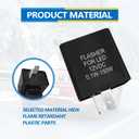 3 x 2 Pin 12V Electronic Flasher Relay for LED Turn Signals Compatible with Motorcycle Car SUV Fixes Hyper Flash Hazard Warning Lights Universal Direct Replacement