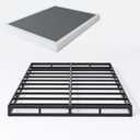 SHLAND Box Spring Queen - 3 Inch Heavy Duty Low Profile Metal Queen Box Springs for Bed, Mattress Foundation, Easy Assembly,Easy Clean Cover
