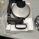 Chefman Rotating Belgian Waffle Maker, 180 Flip Iron w/ Non-Stick Plates, Adjustable Timer, Locking Lid, & Drip Plate, Space Saving Storage, Mess-Free Breakfast, Stainless Steel/Black