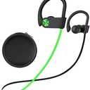 Stiive Bluetooth Headphones, 5.3 Wireless Sports Earbuds IPX7 Waterproof with Mic, Stereo Sweatproof in-Ear Earphones, Noise Cancelling Headsets for Gym Running Workout, 16 Hours Playtime - GreenBlack : Electronics