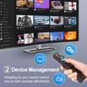 XGBFH Universal Big Button Remote for Seniors, Elderly, 2-Device Control - Learning Functions, Use for TV, Streaming Box, Soundbar Audio Recevier, DVD/VCR/SAT Device & DVD, Dementia Friendly GiFeets